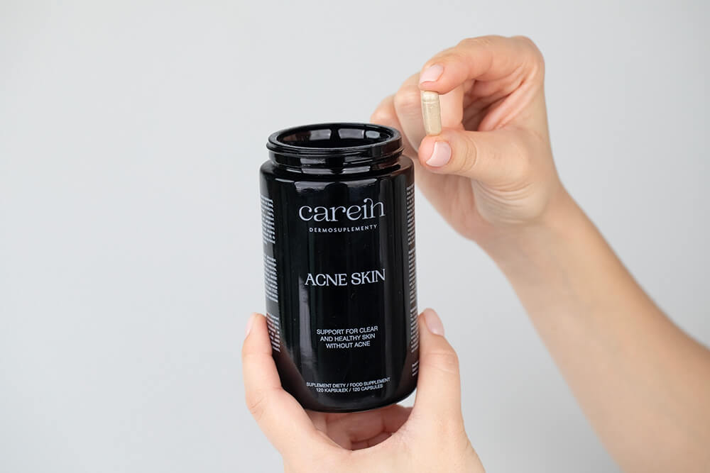 CAREIN ACNE SKIN-SUPLEMENT O DZIAŁANIU PRZECIWTRĄDZIKOWYM -120 KAPSUŁEK 1 CAREIN ACNE SKIN-SUPLEMENT O DZIAŁANIU PRZECIWTRĄDZIKOWYM -120 KAPSUŁEK