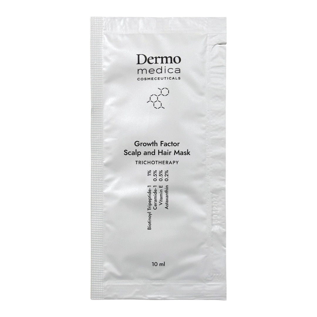 Dermomedica Growth Factor Scalp And Hair Mask - Trychologiczna maska do skóry głowy i włosów 10ml x 10szt 1 Dermomedica Growth Factor Scalp And Hair Mask - Trychologiczna maska do skóry głowy i włosów 10ml x 10szt