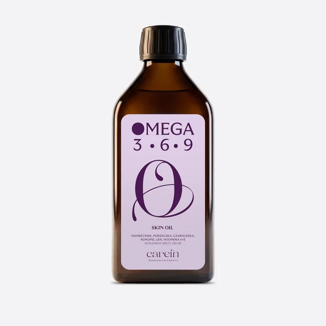 Carein Omega 3-6-9 Skin Oil-Wsparcie skóry w przebiegu trądziku 250 ml 1 Carein Omega 3-6-9 Skin Oil-Wsparcie skóry w przebiegu trądziku 250 ml