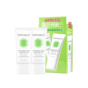 CELL FUSSION ADVANCED CLEAR SUNSCREEN SPF50 - SKÓRA PROBLEMATYCZNA 2 x 35 ml