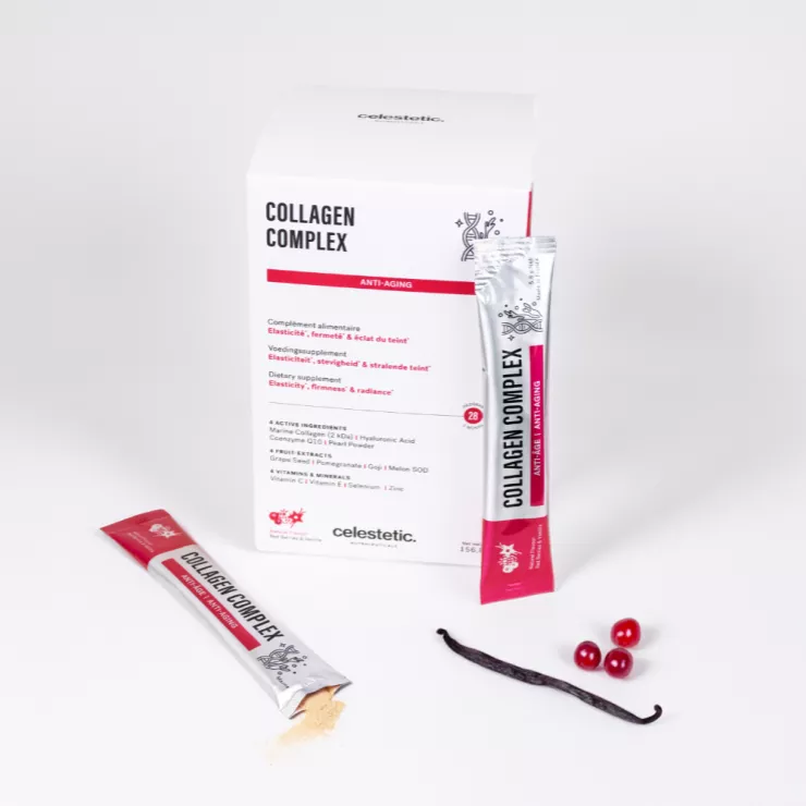 CELESTETIC COLLAGEN COMPLEX-KOMPLEKSOWE WSPARCIE PIĘKNA  OD WEWNĄTRZ 28 SASZETEK